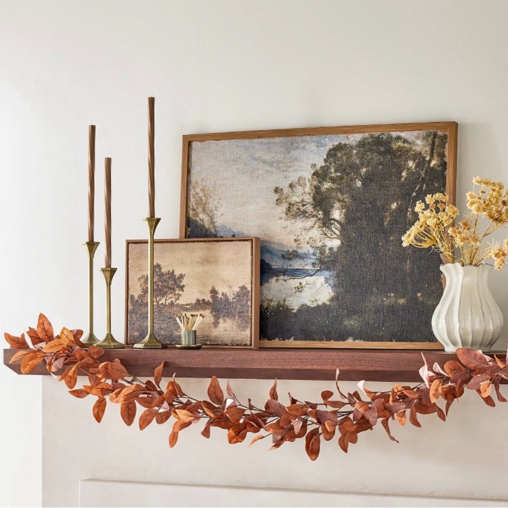 Hearth & Hand with Magnolia Horizontal Landscape Lake Burlap Framed Wall Art - Picture 15 of 16